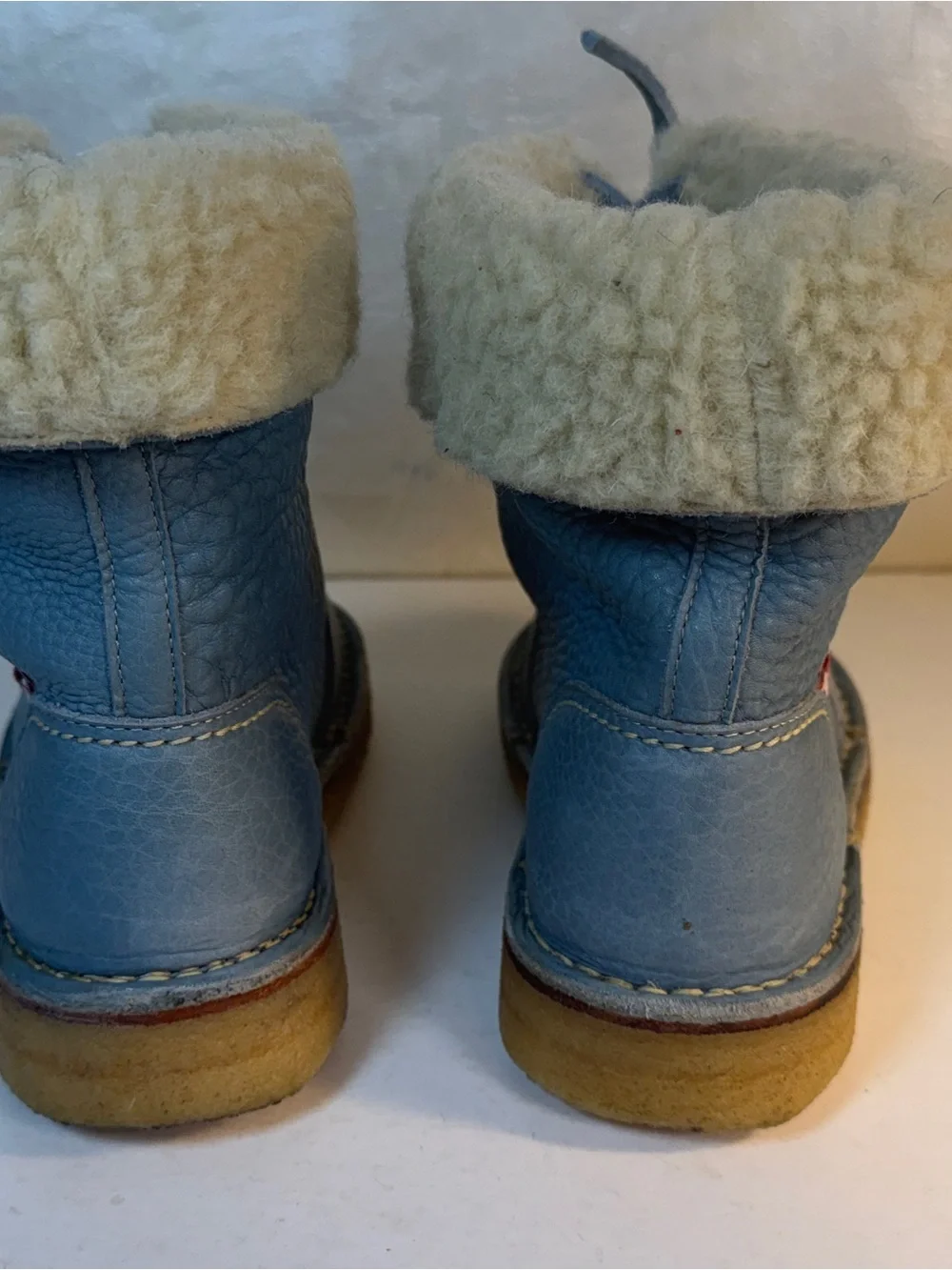 Duckfeet Århus Jeans Blue Wool-Lined Leather Boots